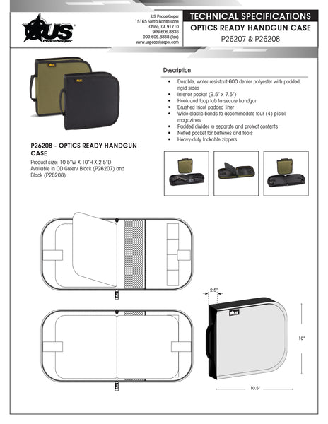 US PeaceKeeper Small Punch Roll 15.5x5.75 Nylon Black P21111  [FC-663306211114] - Cheaper Than Dirt