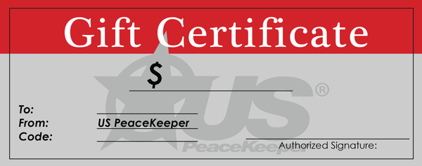US PeaceKeeper E-Gift Certificate